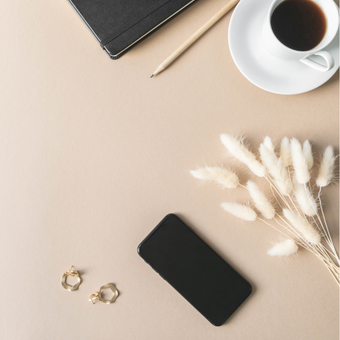 Phone and a cup of coffee