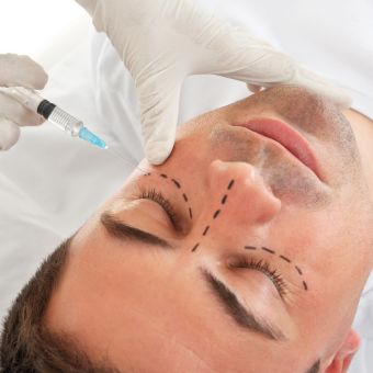 Man getting botox
